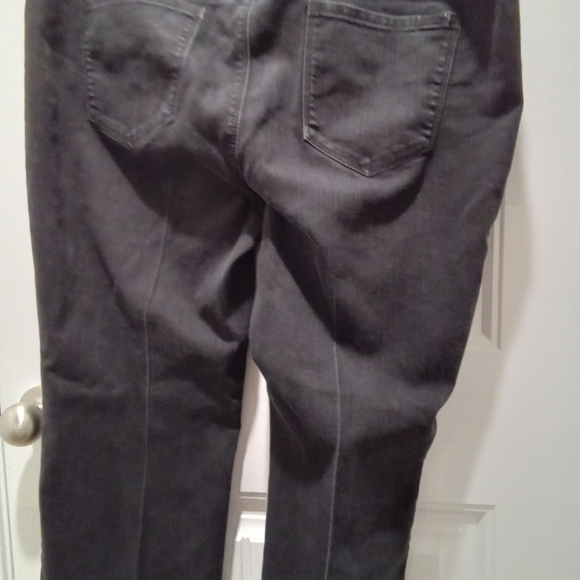 Chicos So Slimming Plus Size 3 (16) Black Straight Leg Denim Blue Jeans - Picture 12 of 13